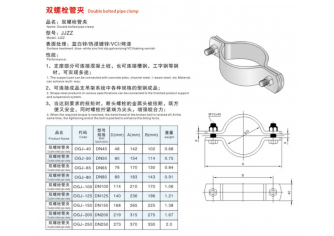 双螺栓管夹