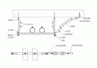 组合门型deep色客侧向大样图