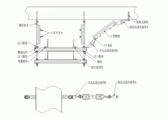 矩形风管deep色客侧纵向大样图