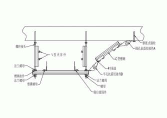 电缆桥架deep色客侧纵向大样图